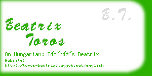 beatrix toros business card